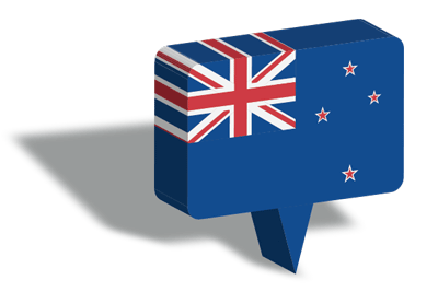 ニュージーランドの国旗-マップピン